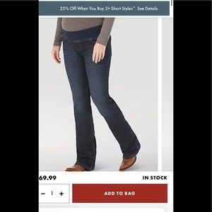 Wrangler Retro Mae Maternity dark Jeans Boot Cut